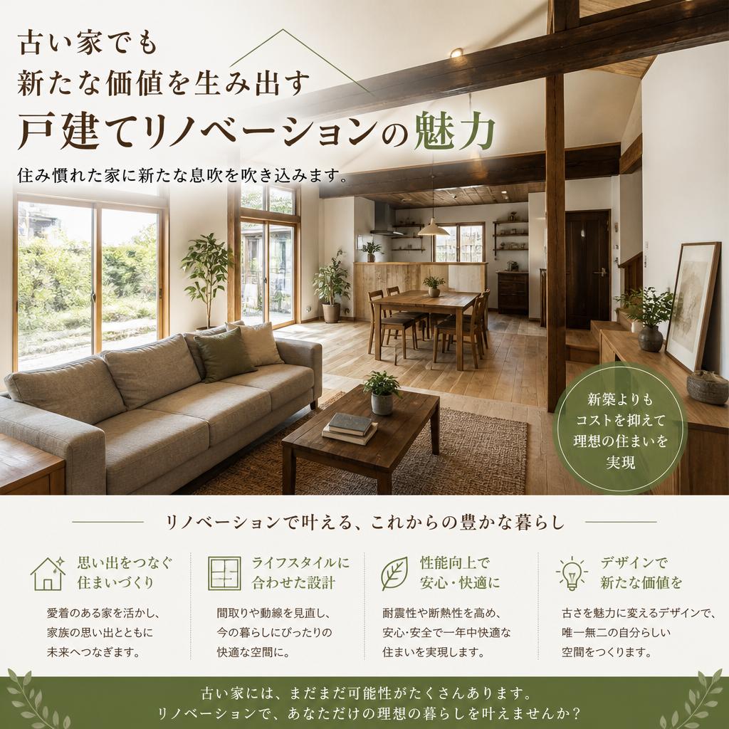 戸建てリノベーションのメリット