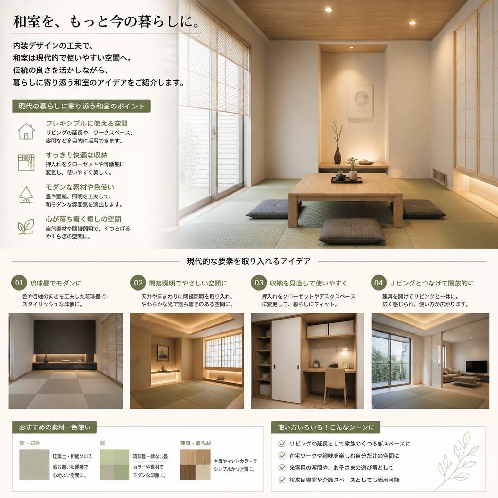 内装の工夫で味わう和の風情