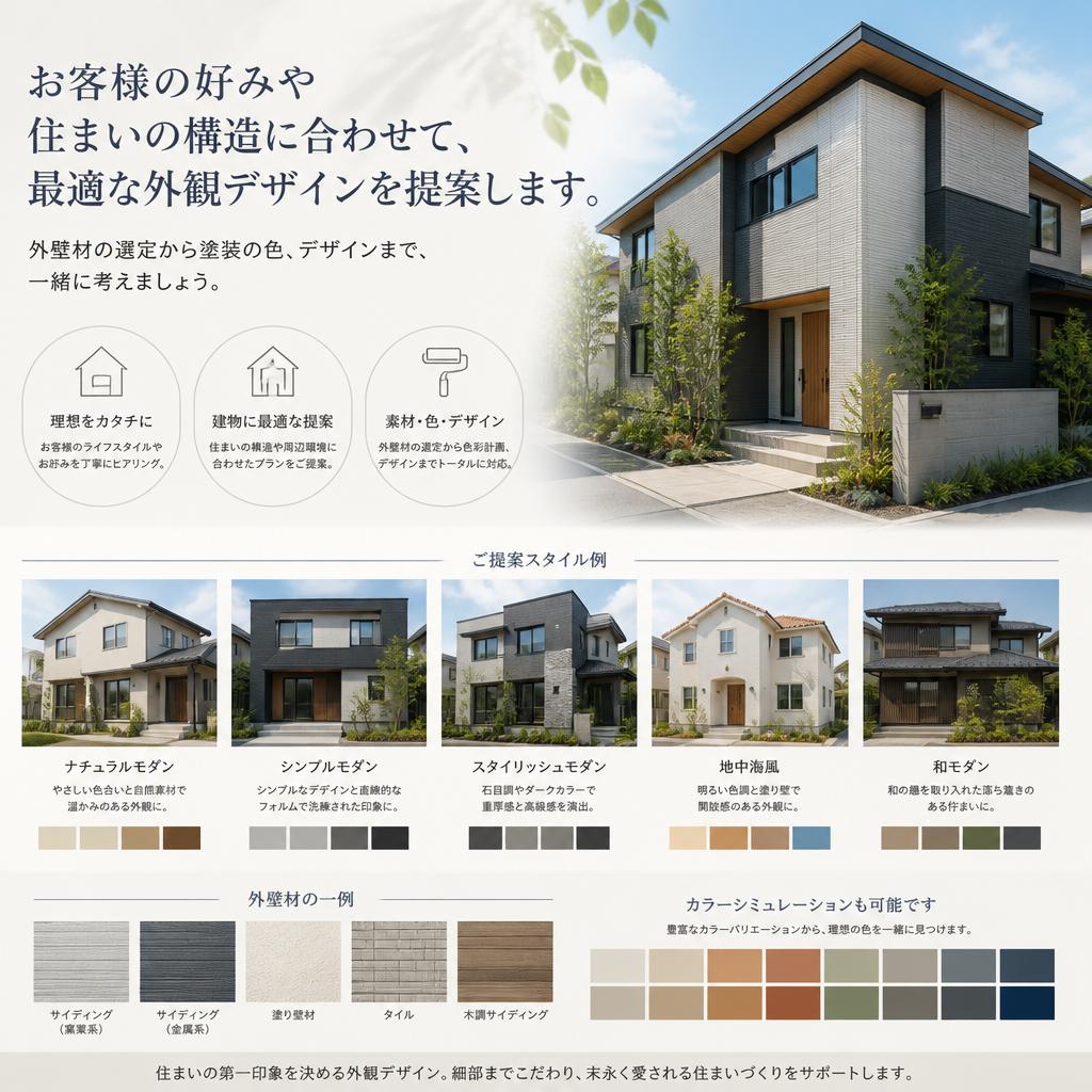 外観デザインの選び方