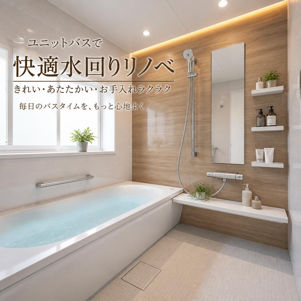 ユニットバスで快適水回りリノベ