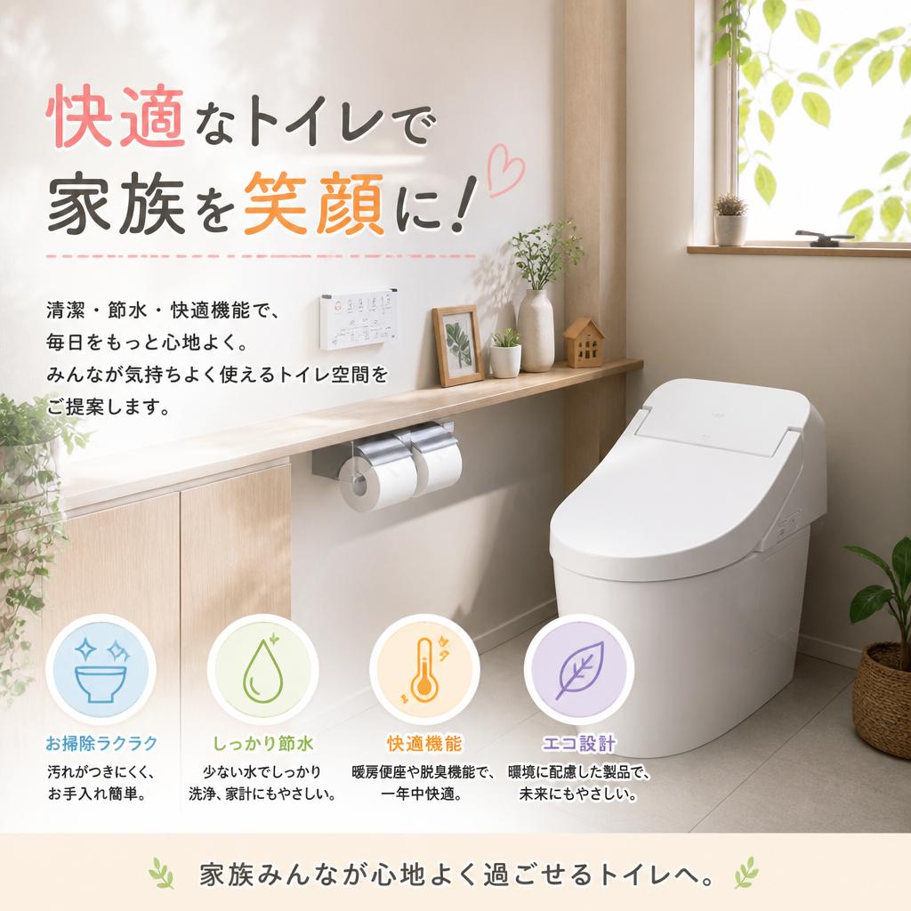快適なトイレで家族を笑顔に！