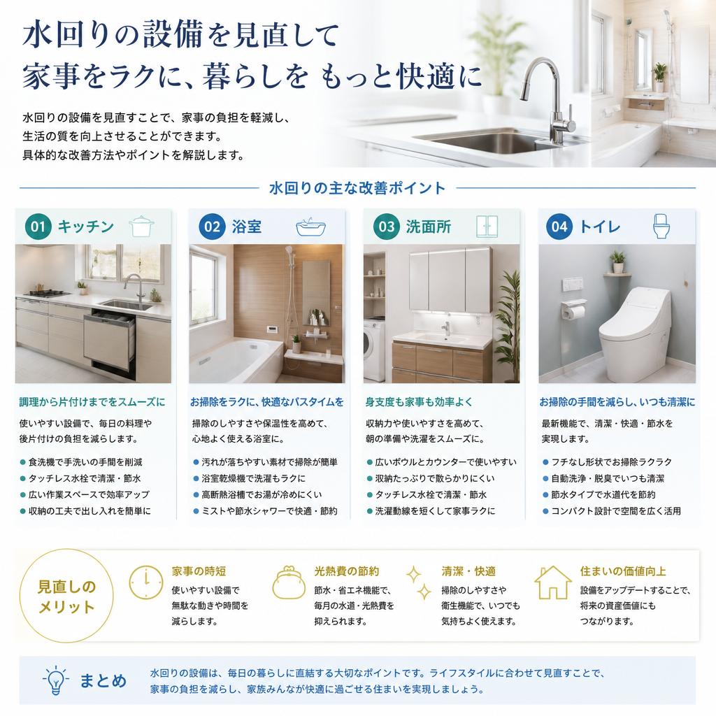 水回りの改善で生活クオリティを向上