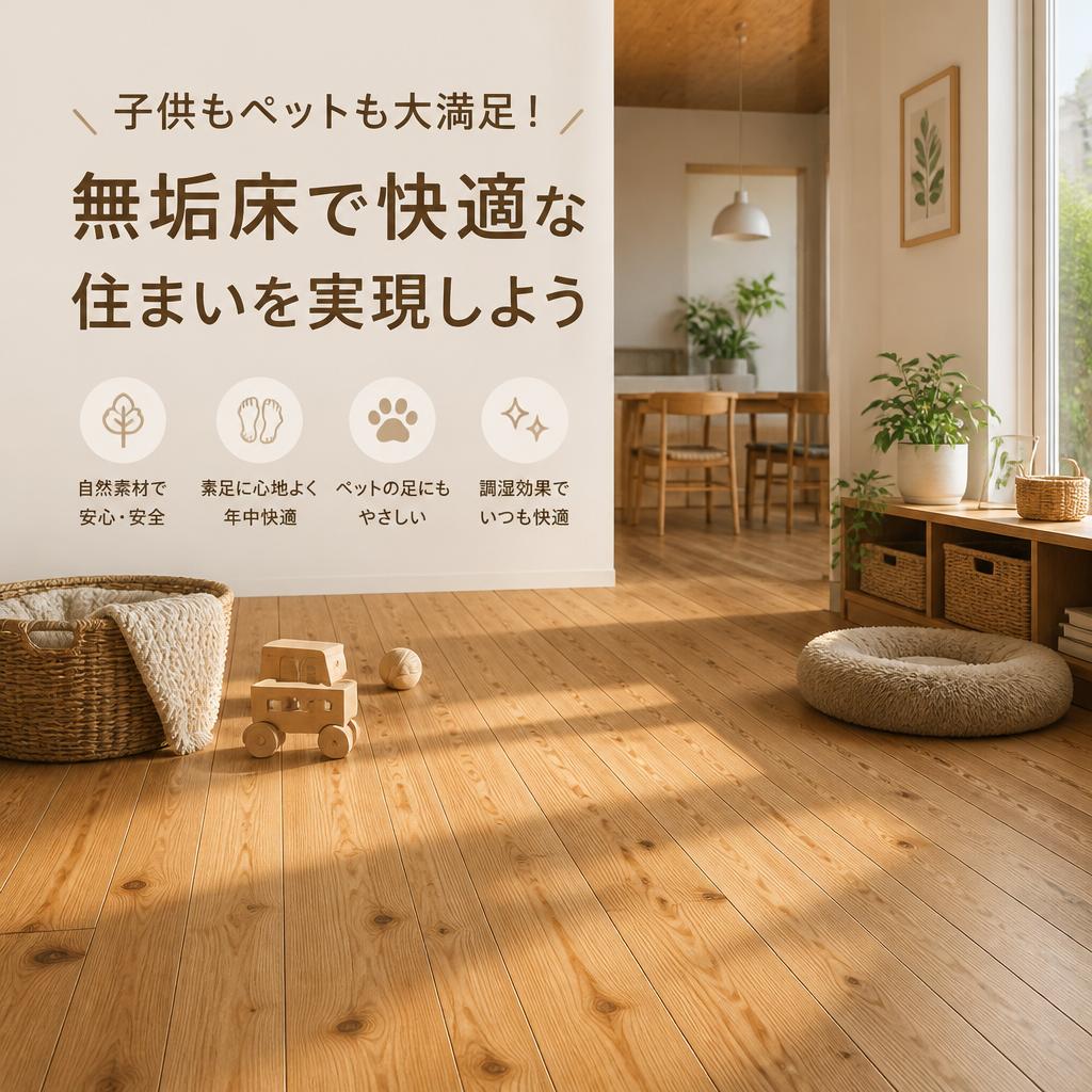 子供もペットも大満足！無垢床で快適な住まいを実現しよう