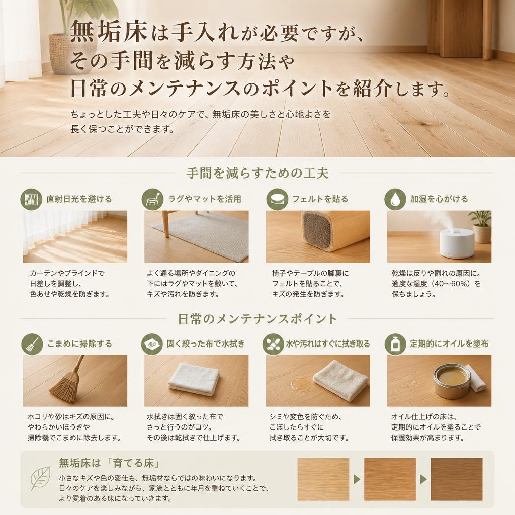 無垢床のメンテナンス方法