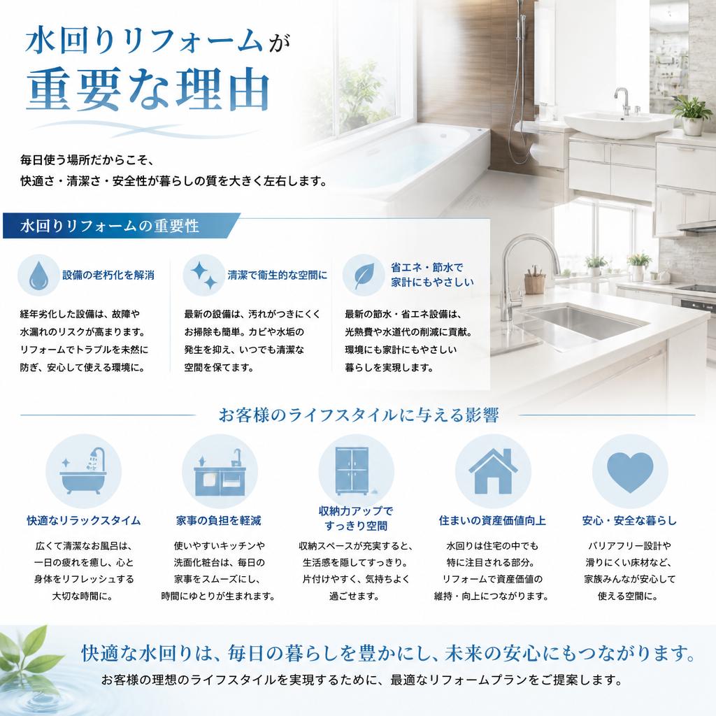 水回りリフォームの重要性