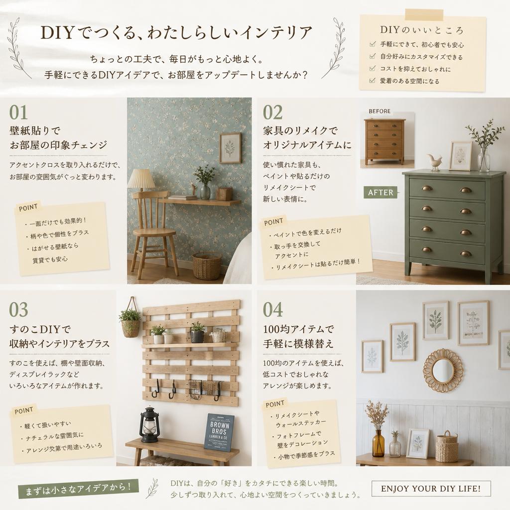 DIYで楽しむインテリア