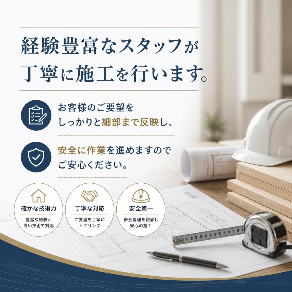 プロによる安心の施工