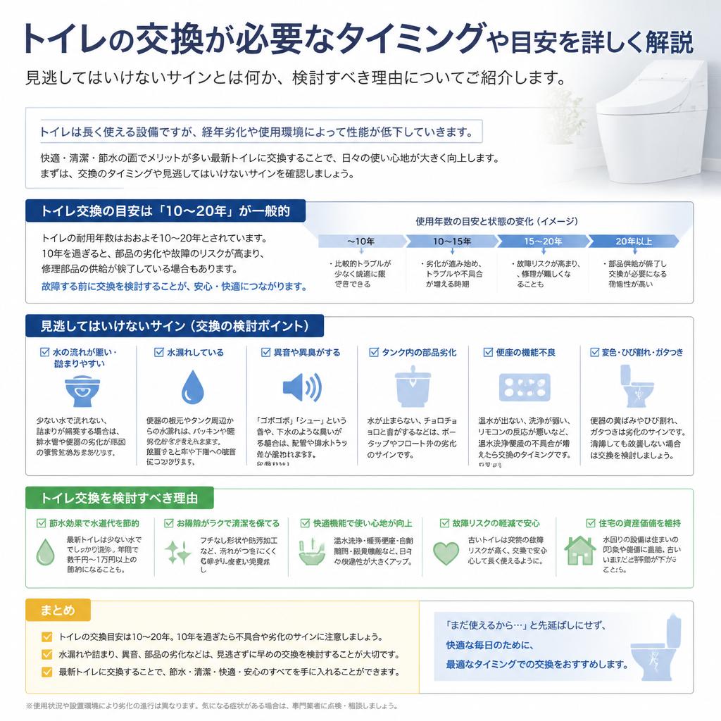 2. トイレの交換のタイミング