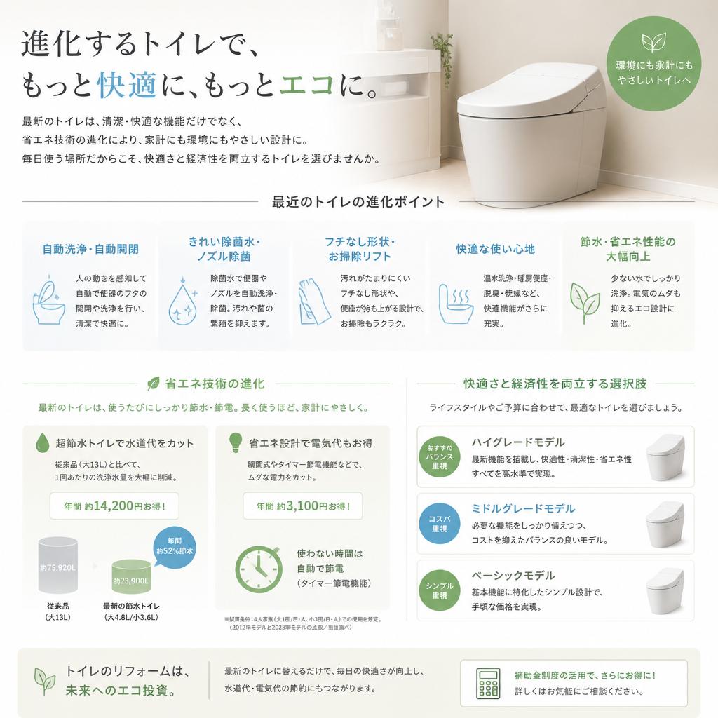 4. 最新のトイレ機能と省エネ効果