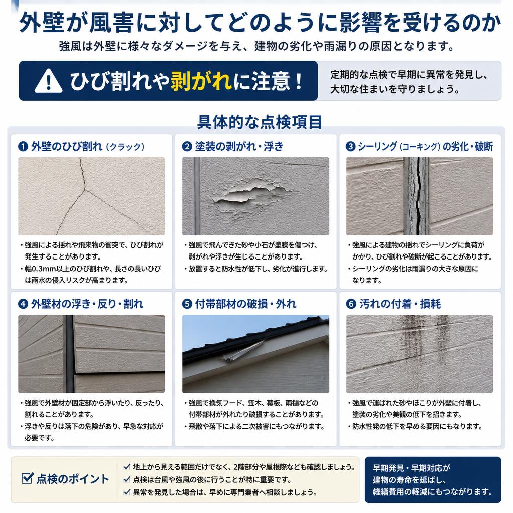 外壁の点検ポイント