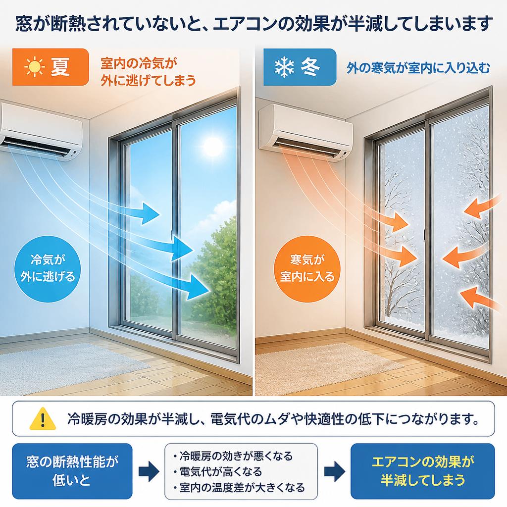 窓の断熱不足とは？