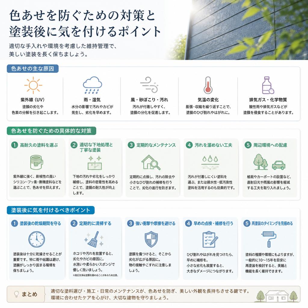 色あせ防止のコツ
