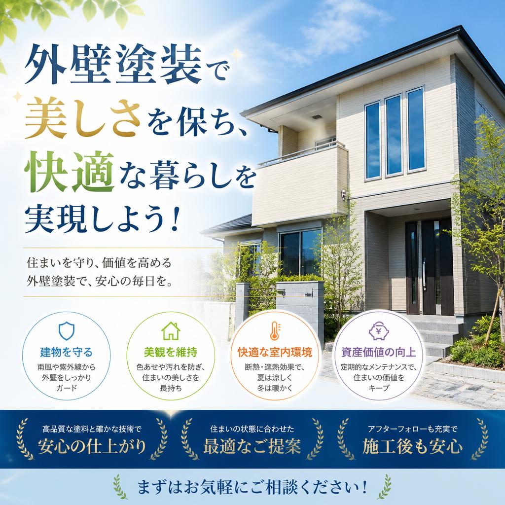 外壁塗装で美しさを保ち、快適な暮らしを実現しよう！