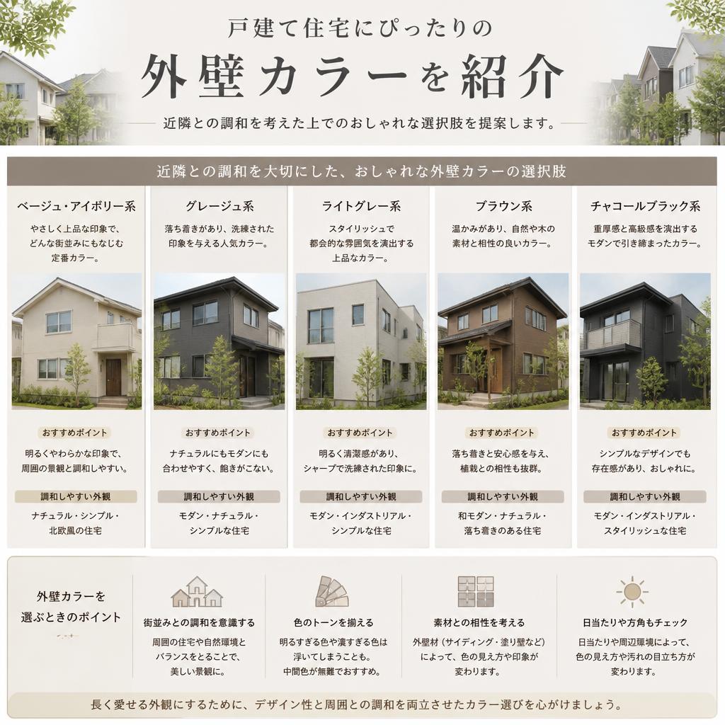戸建て住宅に最適なカラーとは？