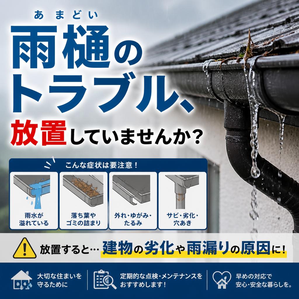 雨樋のトラブル、放置していませんか？
