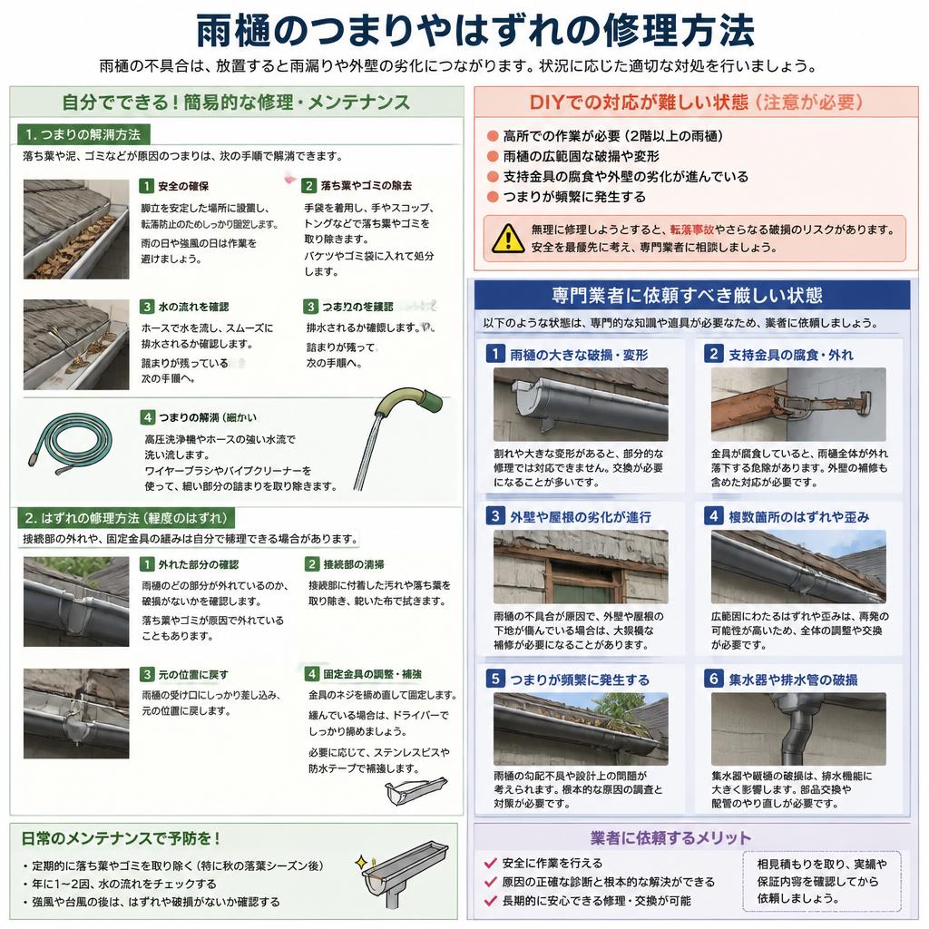 雨樋修理の方法