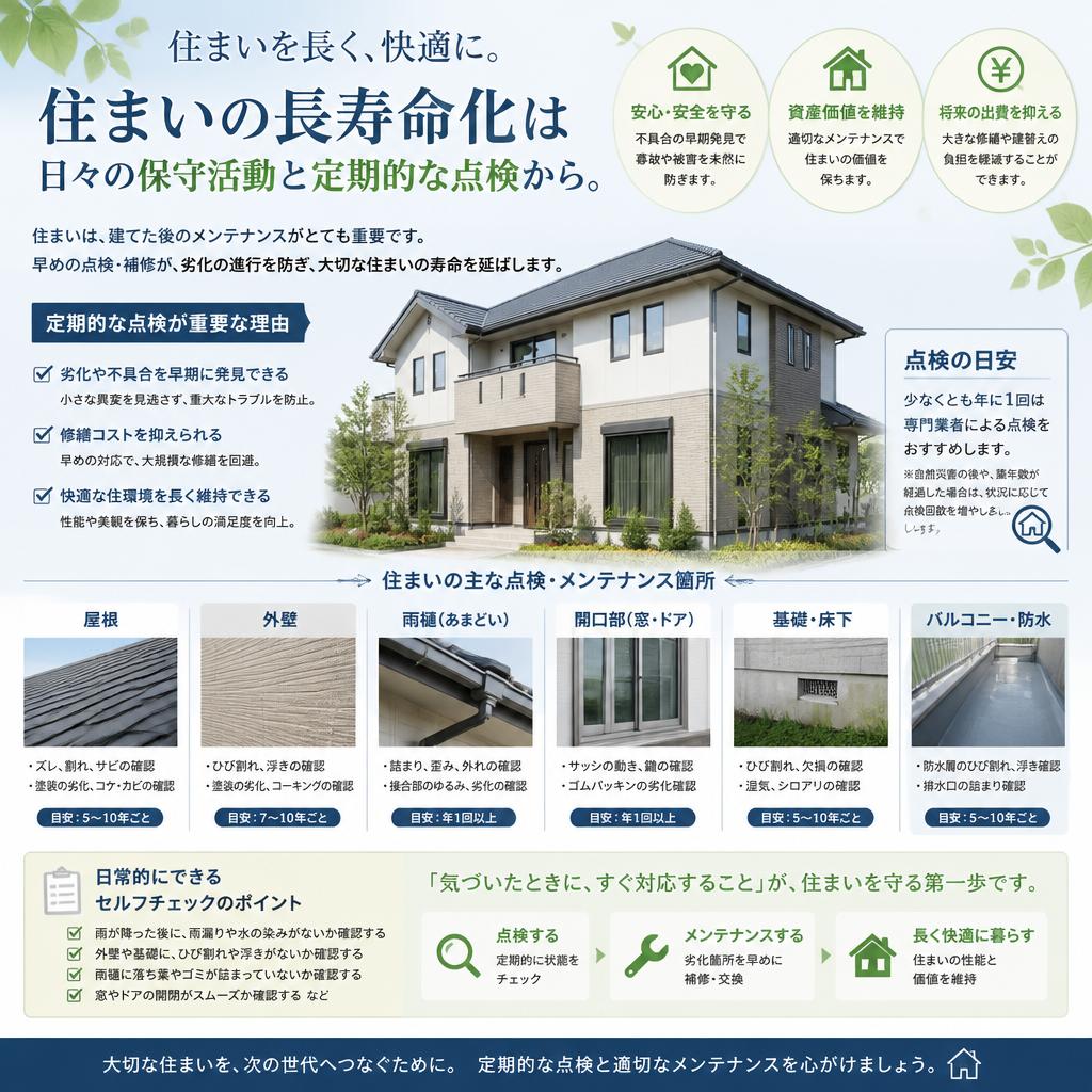 住まいの保守と定期点検の取り組み