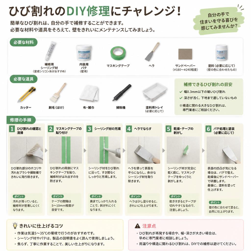 自分でできるコーキングの修理方法