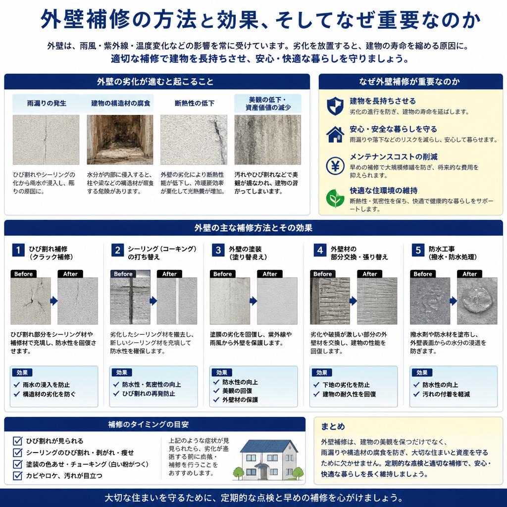 外壁補修がもたらす家の耐久性向上