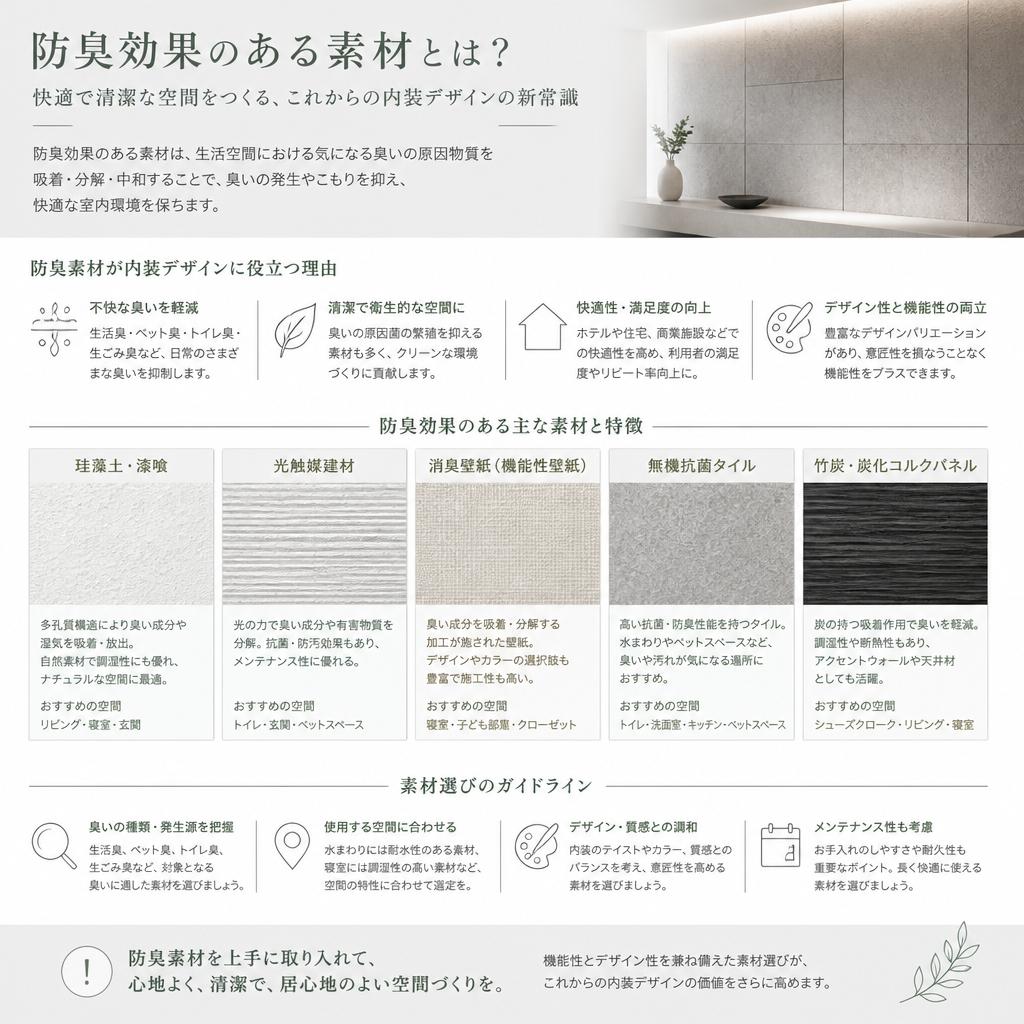 防臭効果のある素材