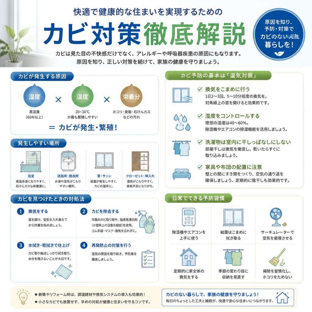 快適で健康的な住まいを実現するためのカビ対策徹底解説