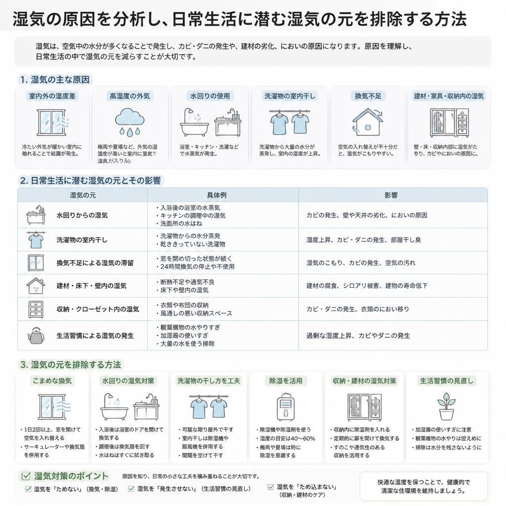 2. 湿気の原因とその影響