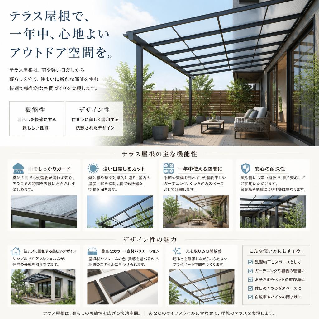 テラス屋根の魅力