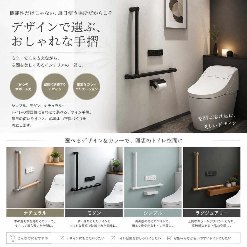 スタイリッシュな手摺のデザイン