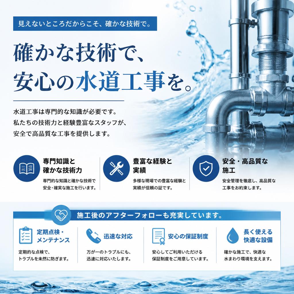 4. プロによる安心の水道工事