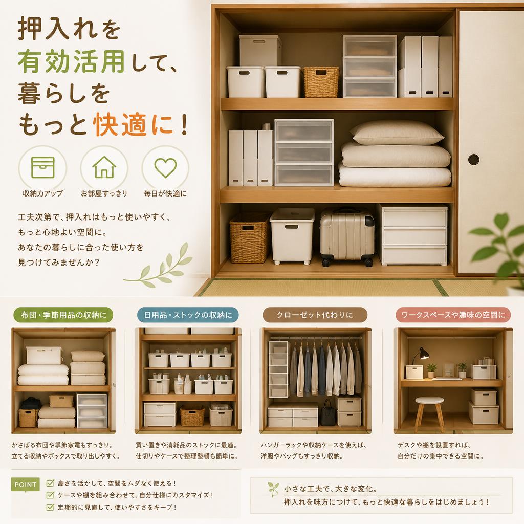 押入れを有効活用して、暮らしをもっと快適に！