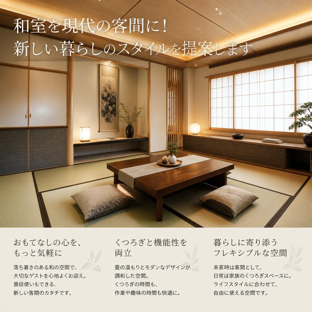 和室を現代の客間に！新しい暮らしのスタイルを提案します
