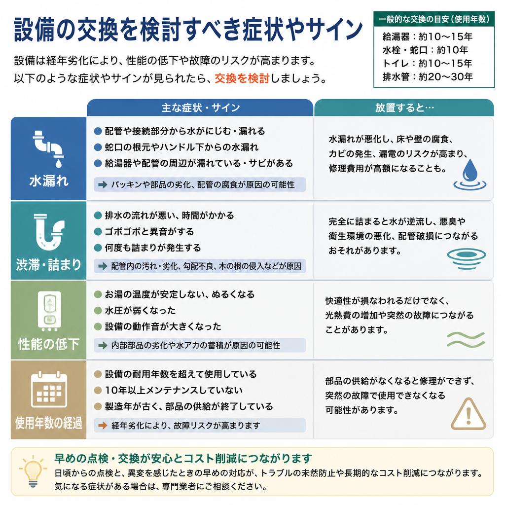 2. 交換が必要なサイン