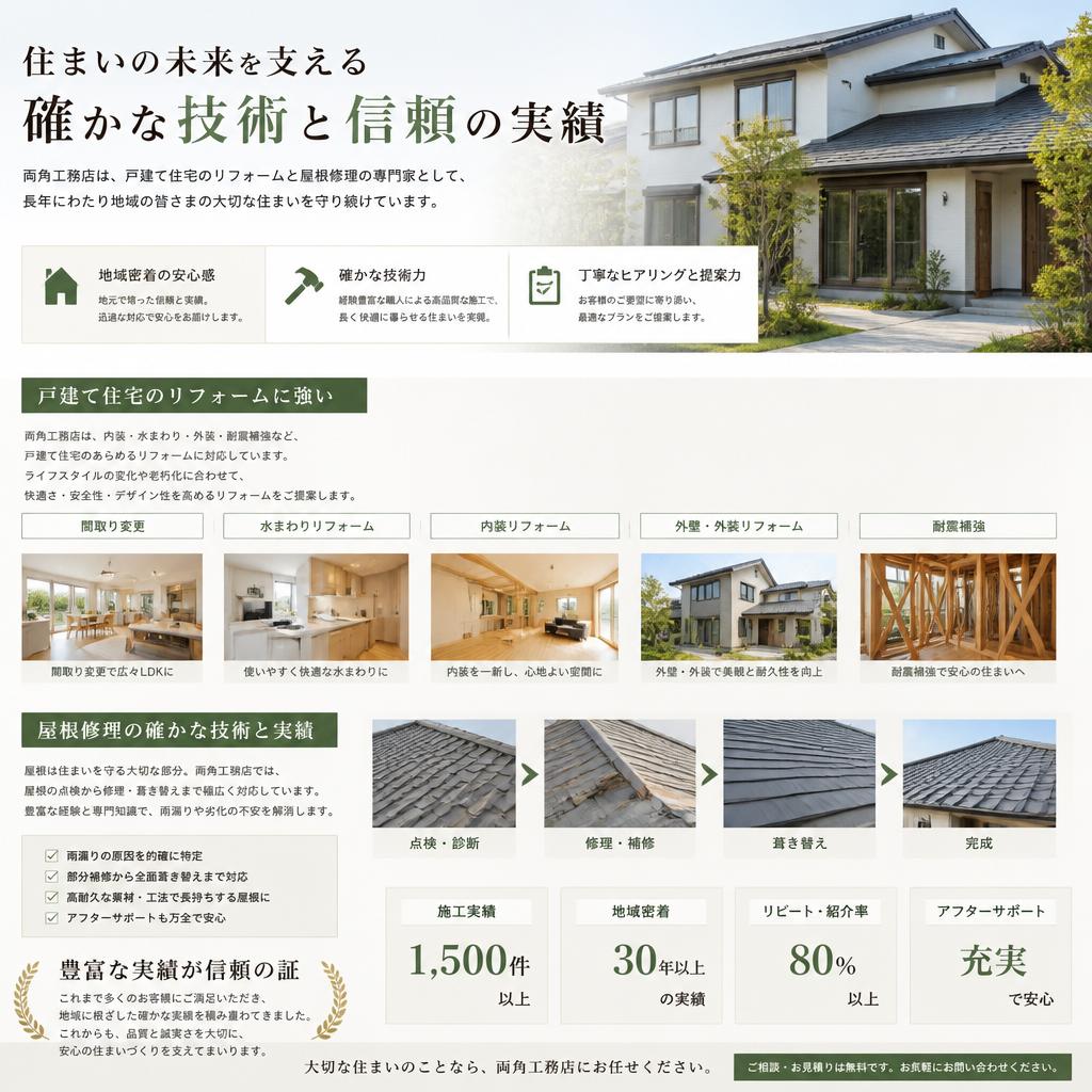 戸建て住宅専門の施工技術