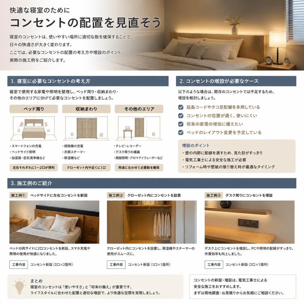 4. コンセントの配置見直しと増設の必要性